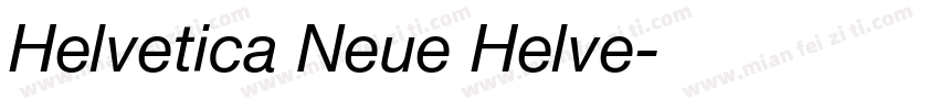 Helvetica Neue Helve字体转换